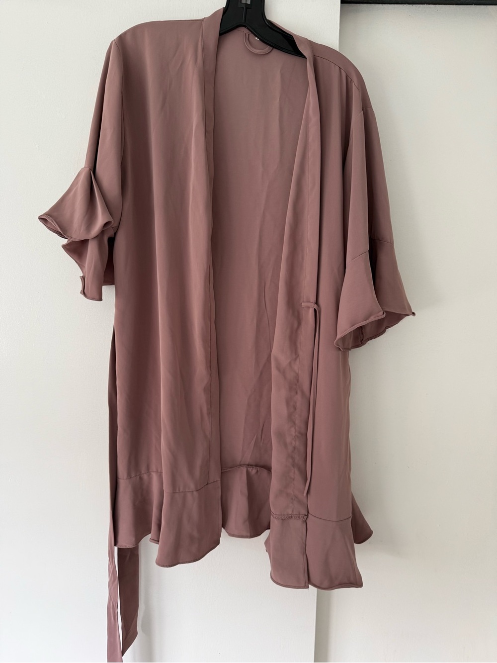 Dusty Mauve Open Front Kimono Cardigan